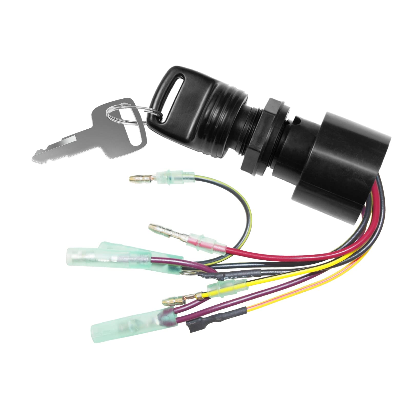 Ignition Key Switch 87-17009A2 87-17009A5 for Mercury Outboard Motors Remote Control Box, 6 Wire Key Starter Switch 3-Position Off-Run-Start