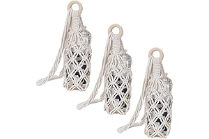 Thrillful Macrame Water Bottle Holder Net Water Bottle Carrier Cross Body Adjustable Strap