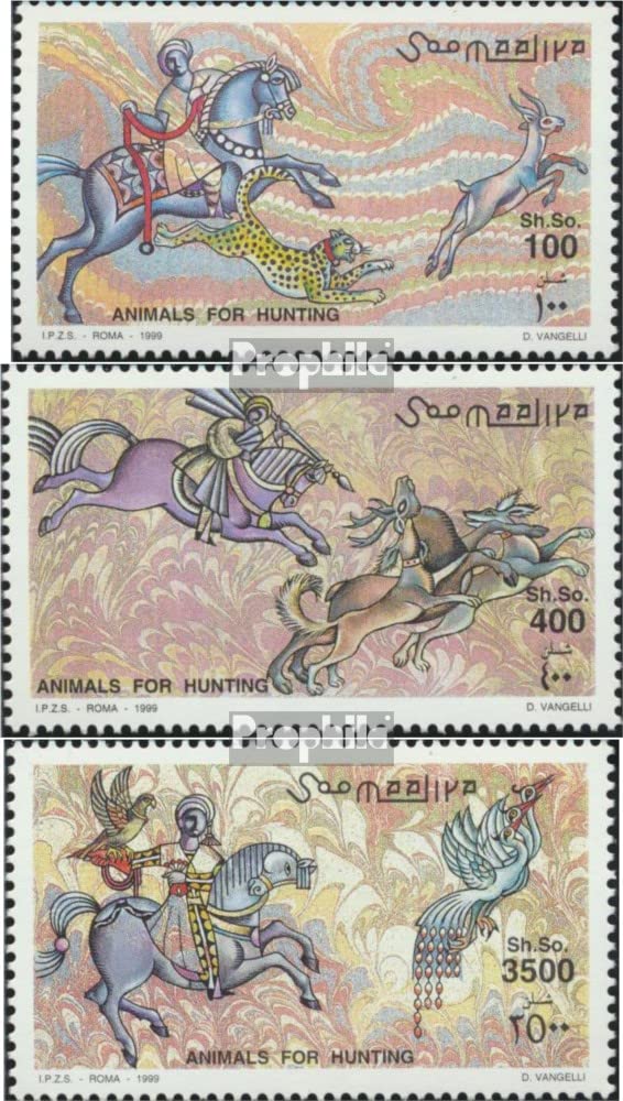 somalia 742-744 (complete.issue.) unmounted mint/never hinged ** MNH 1999 to Hunting serving Animals (Stamps for collectors) Other mammals (monkeys/dinosaurs/elephants ...)