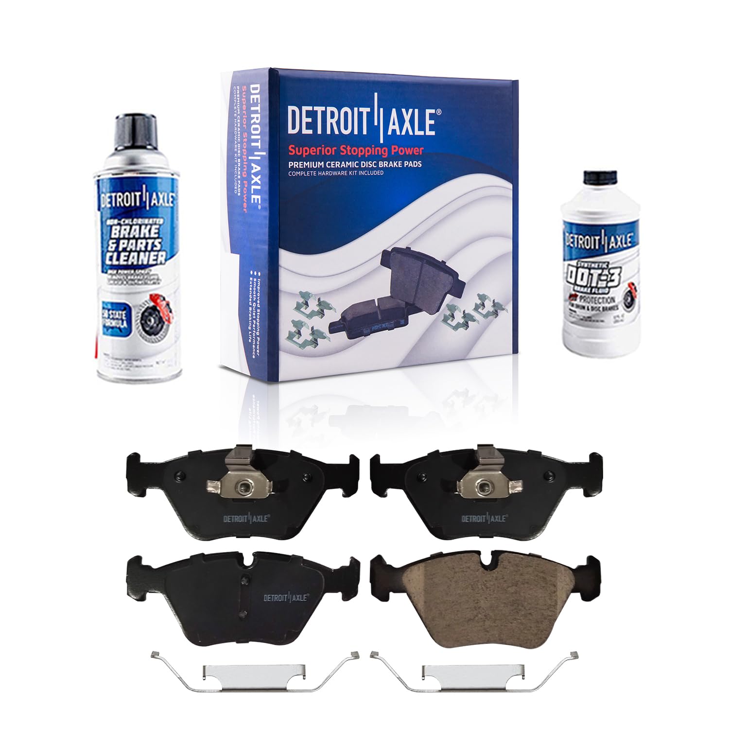 Detroit Axle - Front Brake Pads for 2001-2006 BMW 330Ci 2001-2005 330i