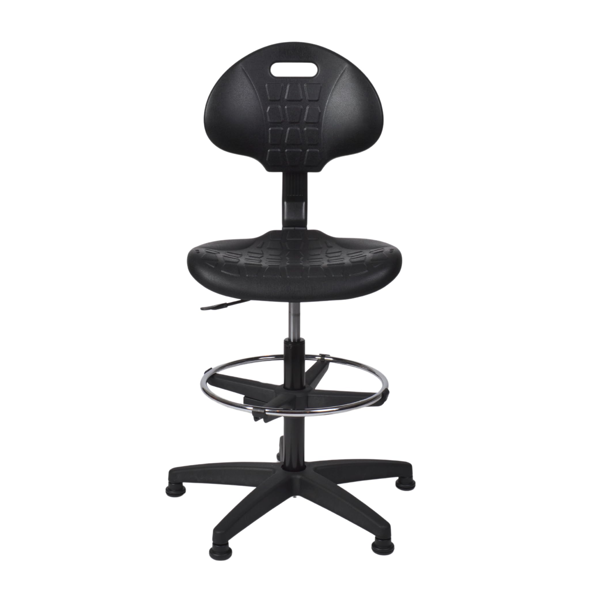 Topsit IND000112 Sedia da lavoro in poliuretano, sedia da lavoro ergonomica, sedia da laboratorio, regolabile in altezza e facile da pulire, base stabile con piedi e piedi in metallo.