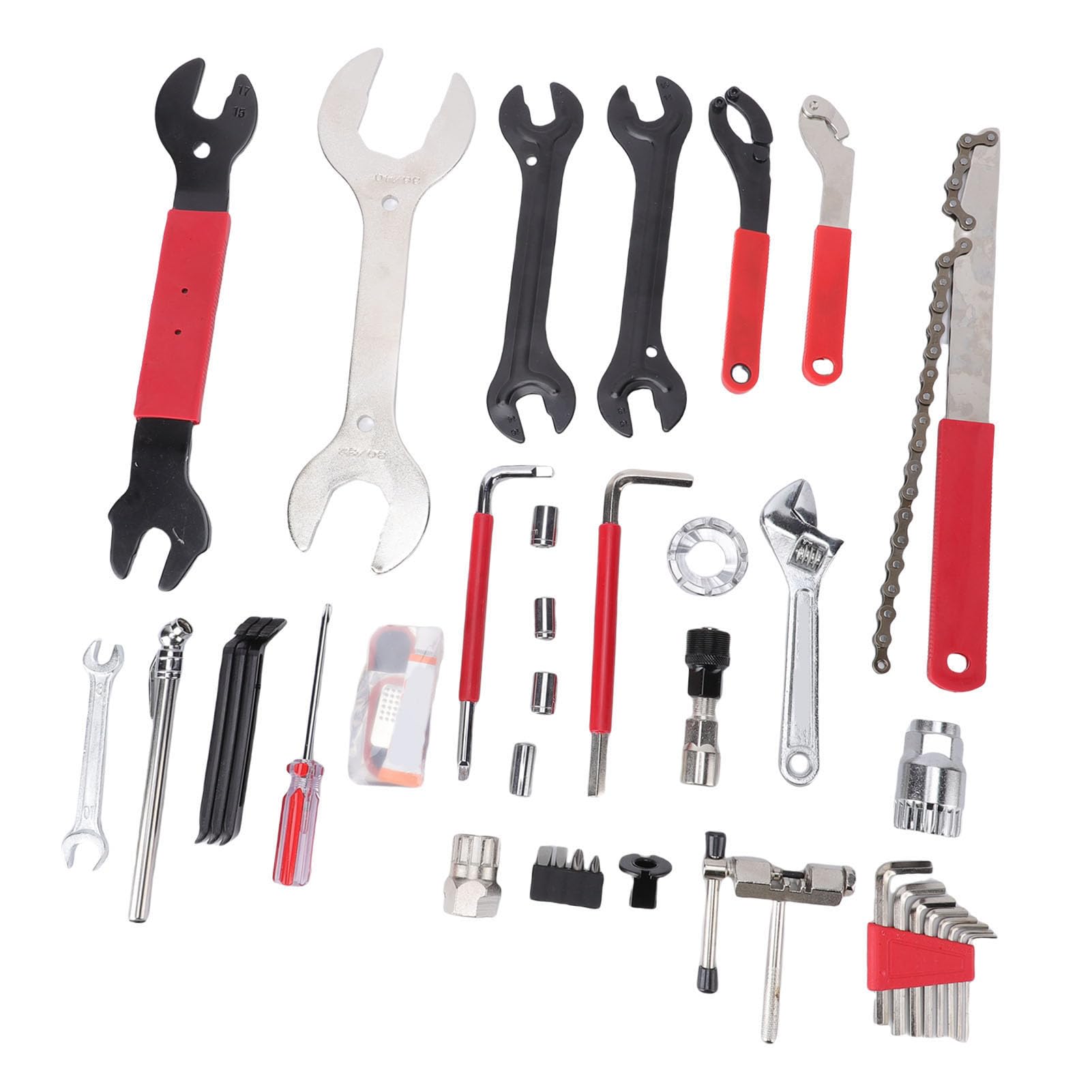 Generic Fahrrad-Werkzeug-Set, 45-teilig, Langlebig, Multifunktional, Wartungswerkzeuge für Rennräder, Mountainbikes, Reparaturschlüssel für Mechaniker, Bauarbeiter, Kohlenstoffstahl, Legierung ABS