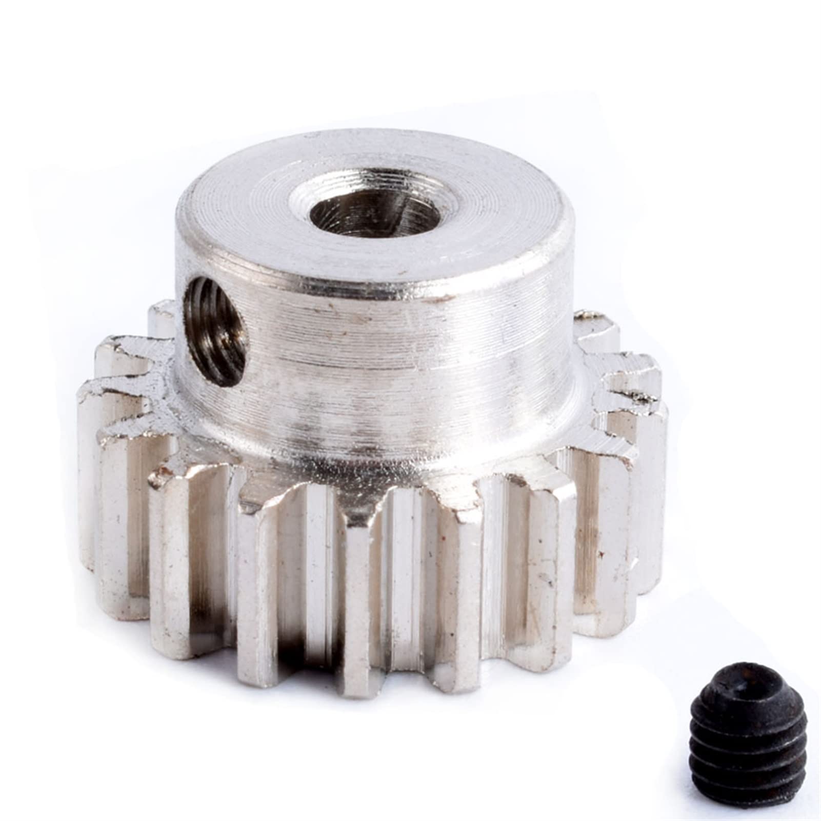 GRESIK Step Miter 1pcs 17T Metal Motor Pinion Gear 3.175mm Hole Spur Gear for 12428 12423 1/12 Car Crawler Short Course Truck spur Bevel (Color : White)