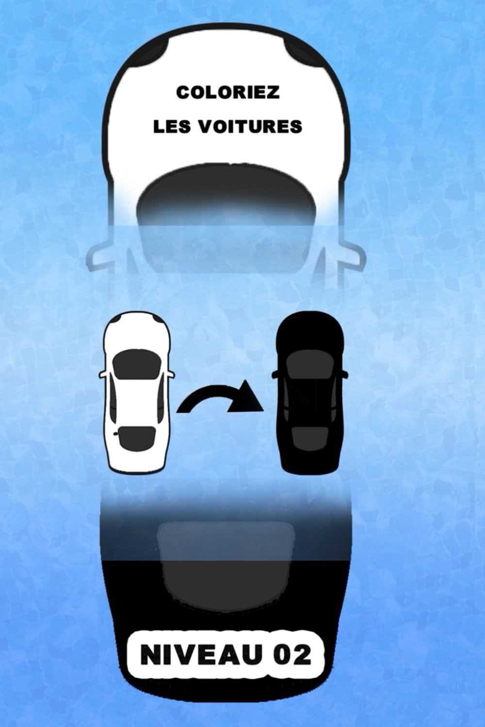 Coloriez les voitures Livre 2: coloriez une seule voiture pour corriger l’équation – 300 énigmes avec réponses incluses