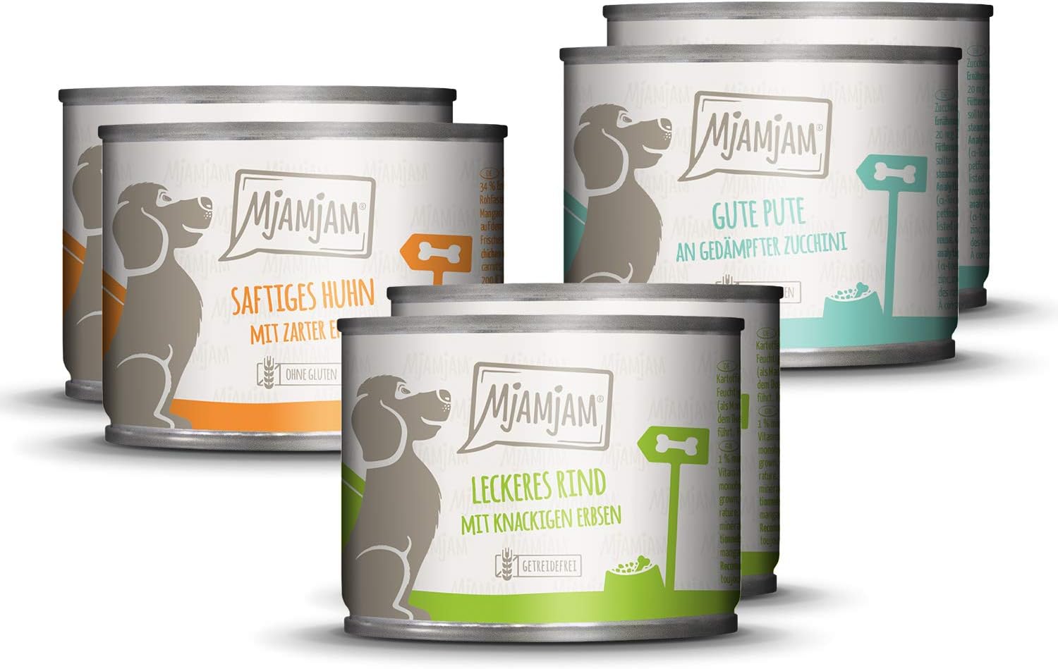 MjAMjAM - premium natvoer voor katten - heerlijk rundvlees met gestoomde pompoen, pak van 6 (6 x 400 g), graanvrij met extra vlees