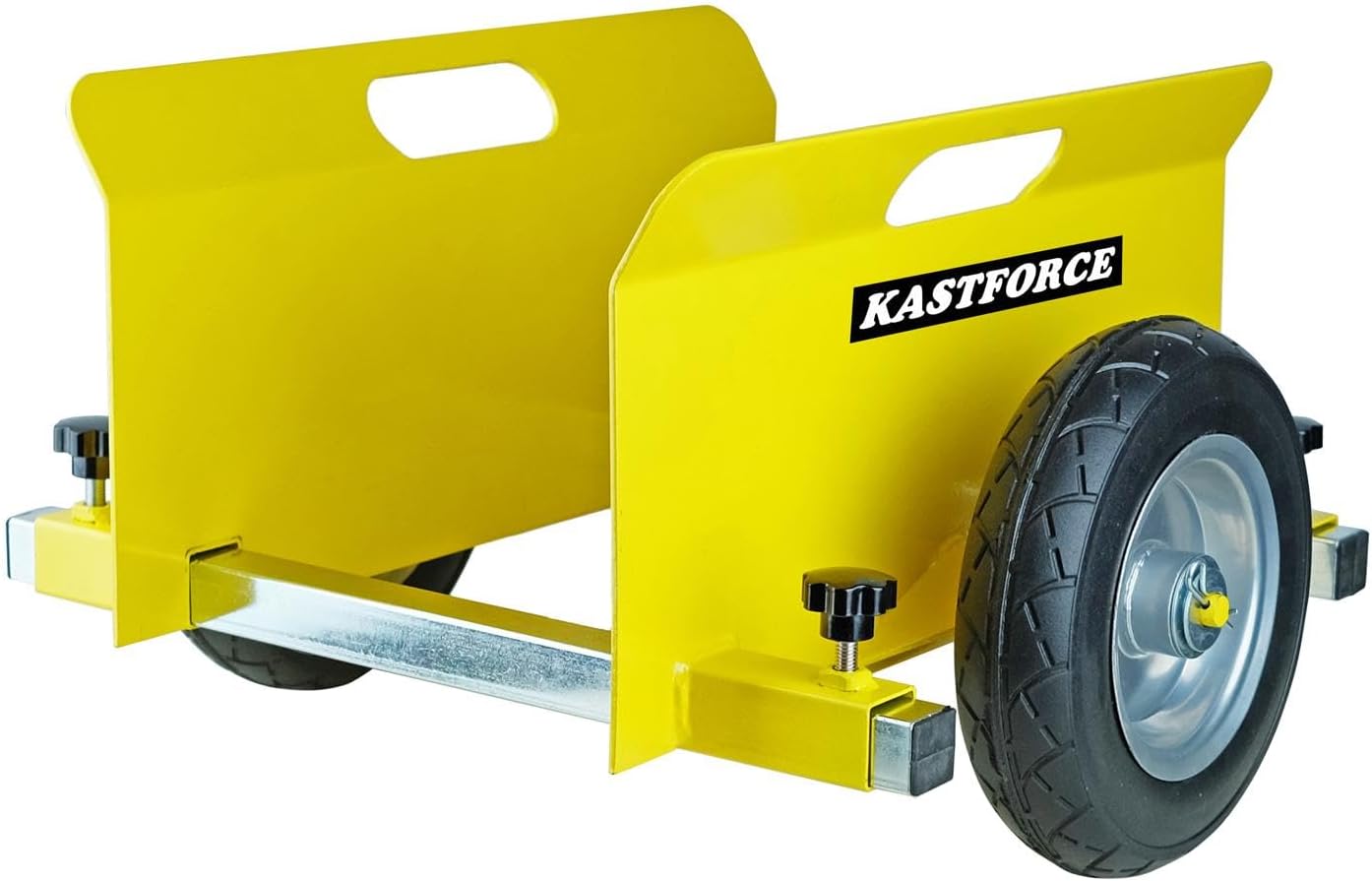 Panel Dolly with 600 Lbs Capacity 8 inch Heavy-Duty Non-Flat Wheels Adjustable Clamp Panel Cart Wood Mover Fence Mover Door Dolly 10 inch Clamping Capacity KF4007