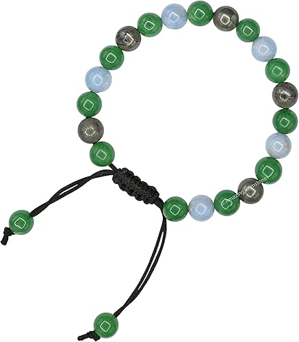 Miniatura 108 de Natural Healing Crystal Bracelet for Women - Mens Bracelet Energy Balancing Gemstones Set - Adjustable Stone Bead Bracelet for Men and Women - Anger