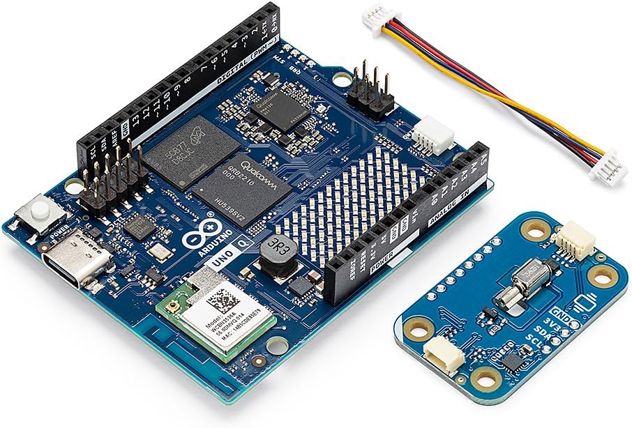 Arduino UNO Q 4GB + Modulino Vibro — Plug‑and‑Play Vibration Feedback Module Bundle for AI, IoT, Robotics & Prototyping | Linux + Arduino | No‑Solder Modular Expansion