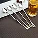 TeamFar Long Spoon, 7 ¾ Inch Long Handle Mixing Stirring Spoons Stainless Steel, For Ice Tea Coffee Cocktail Espresso Ice Cream - Set of 8