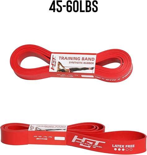 Miniatura 5 de HGT - Banda de resistencia larga  Banda de entrenamiento extra fuerte sin látex para mujeres y hombres  Soporta estiramiento, yoga y pilates  Equipo