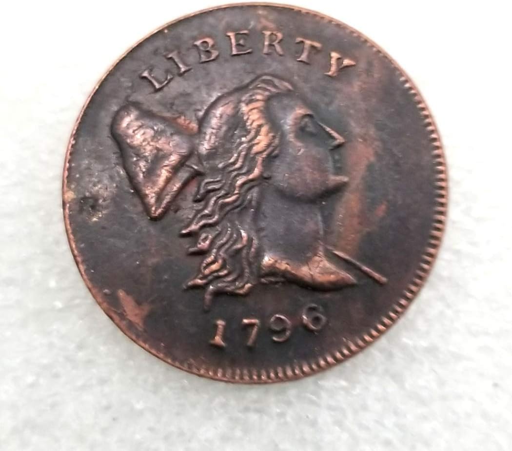 DDTing1796 Antique US Liberty HALF-Cent Coin - Great American Commemorative Old Coins - USA Uncirculated Morgan Dollars-Discover History of US Coins goodService