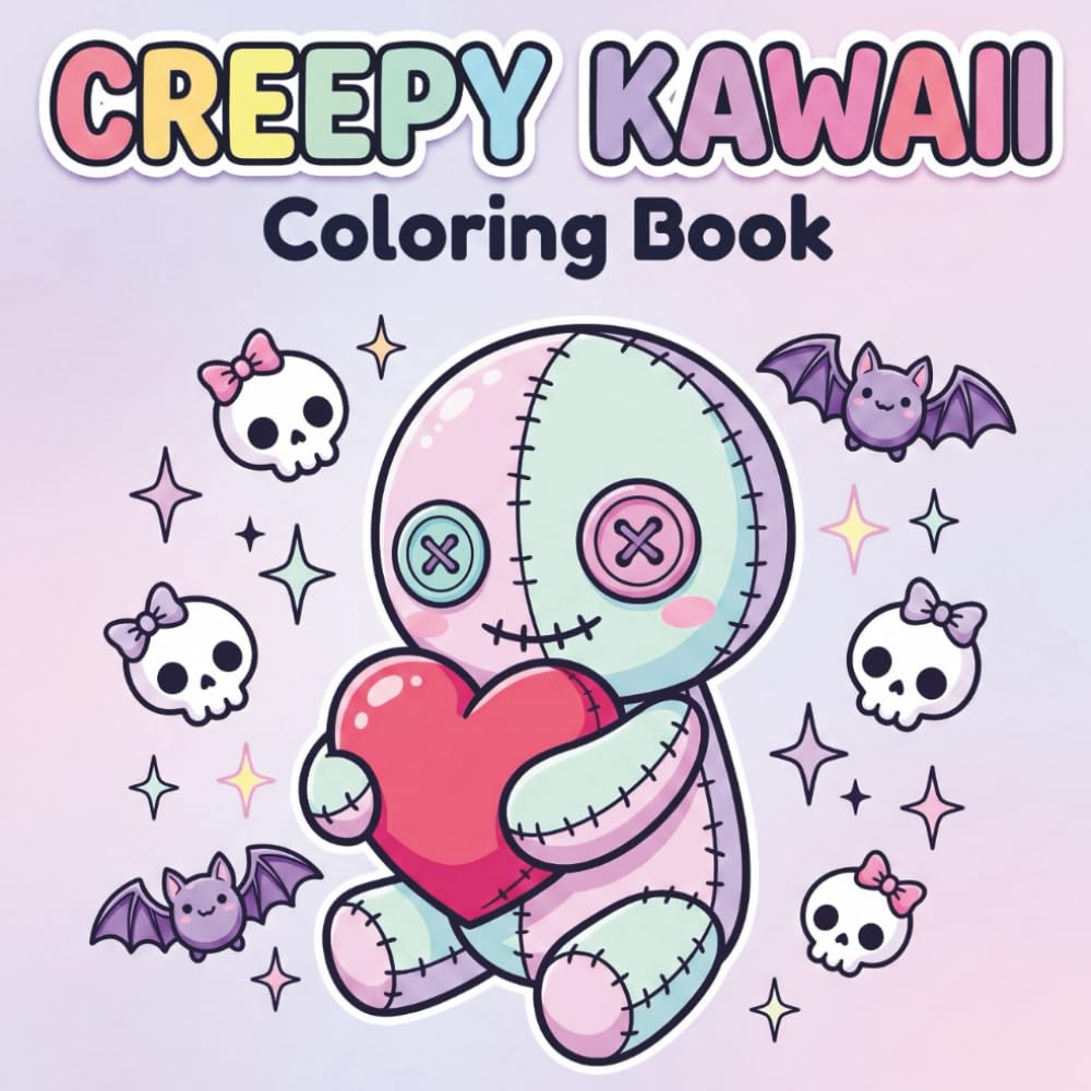 Creepy Kawaii: A Spooky & Sweet Adult Coloring Book