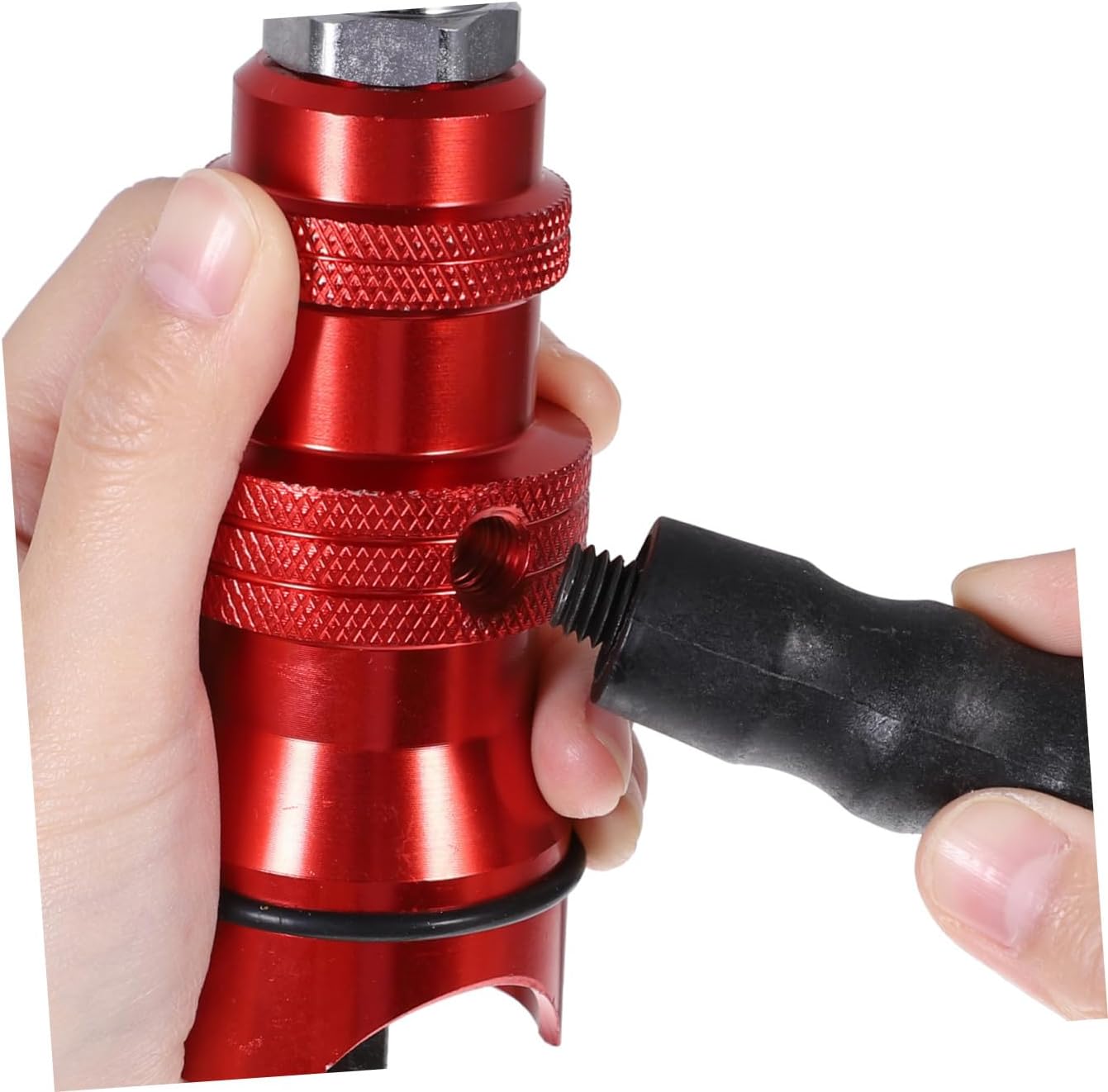 1Set Electric Rivet Tool Adapter Aluminum Alloy Cordless Drill Connector Head for Efficient Drilling Riveting Screwing Lightweight Portable Design Includes Metric and SAE