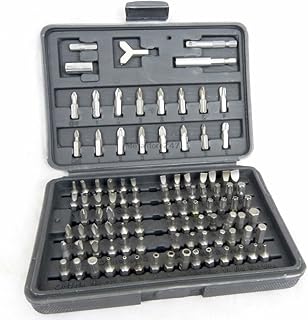 Security Bit Set 100pc Assorted Screwdriver Socket Bit Set Includes Torx, Star, Slotted, Security Bits and More, Made from Chrome Vanadium, Home Security Bit Set
