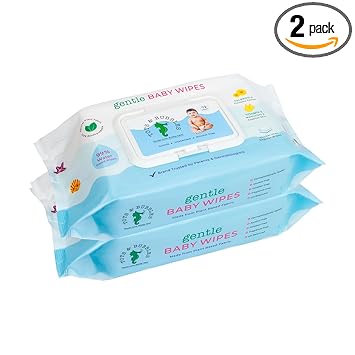 Tots & Bubbles 99% Water Baby Wet Wipes with Lid | Extra Thick & Ultra Moisturizing | Unscented, Natural Plant Fabric, Alcohol-Free, Paraben-Free, Gentle on Sensitive Skin | 72 Pcs (Pack of 2)