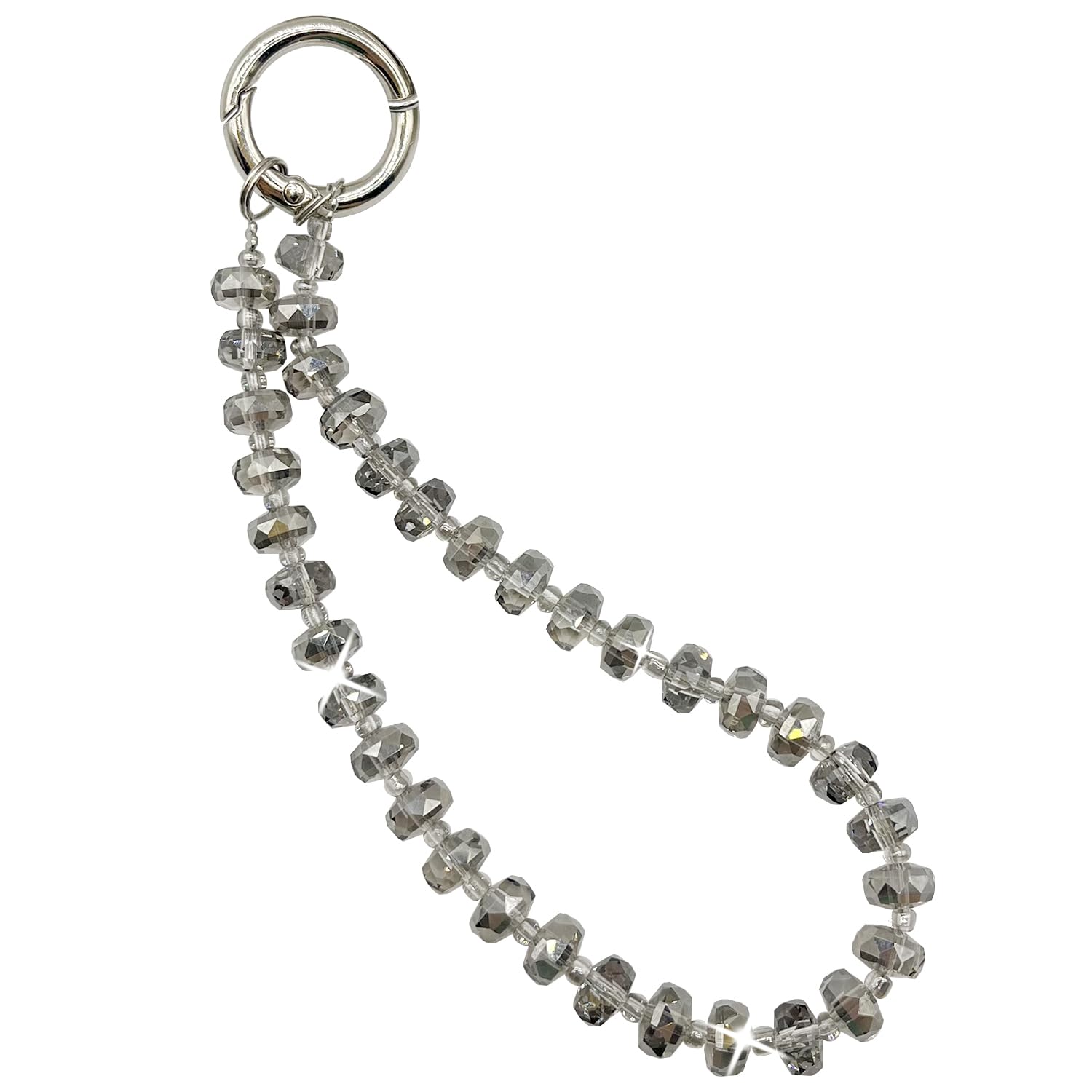 TENOC Beaded Phone Wrist Strap, Grey