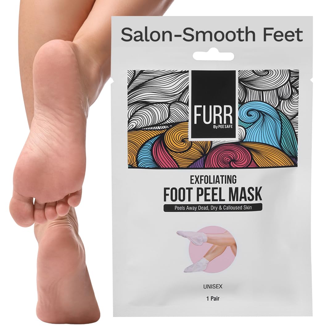 Glycolic Acid & Salicylic Acid Peeling & Exfoliating Foot Mask | Reduces Dry Skin & Hard Calluses| Exfoliates,Moisturizes & Hydrates Feet | Nourishing Foot Mask | Fits Like Socks | Unisex