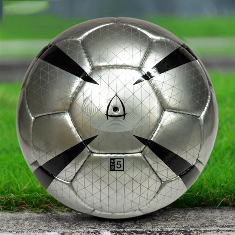 World Cup 2004 Portugal Replica Euro Match Soccer Ball Size 5 Official Gray Collectible Football for Soccer Fans OII-021