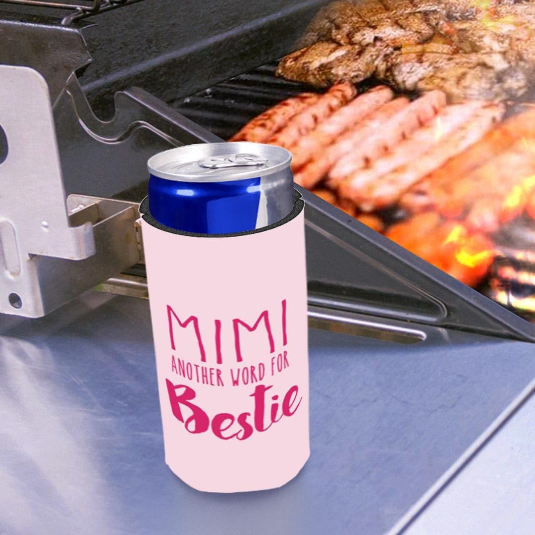Mimi Gifts For Women For Mimi Another Word For Bestie 12-Pack Ultra Slim Can Thermocoolers