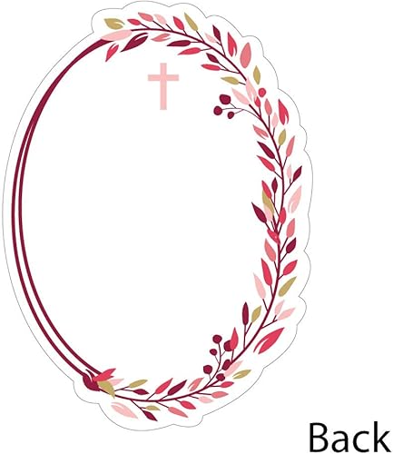 Miniatura 4 de Big Dot of Happiness Tarjetas rosadas elegantes en forma de cruz  Fiesta religiosa para niñas con sobres  Juego de 12 tarjetas de agradecimiento