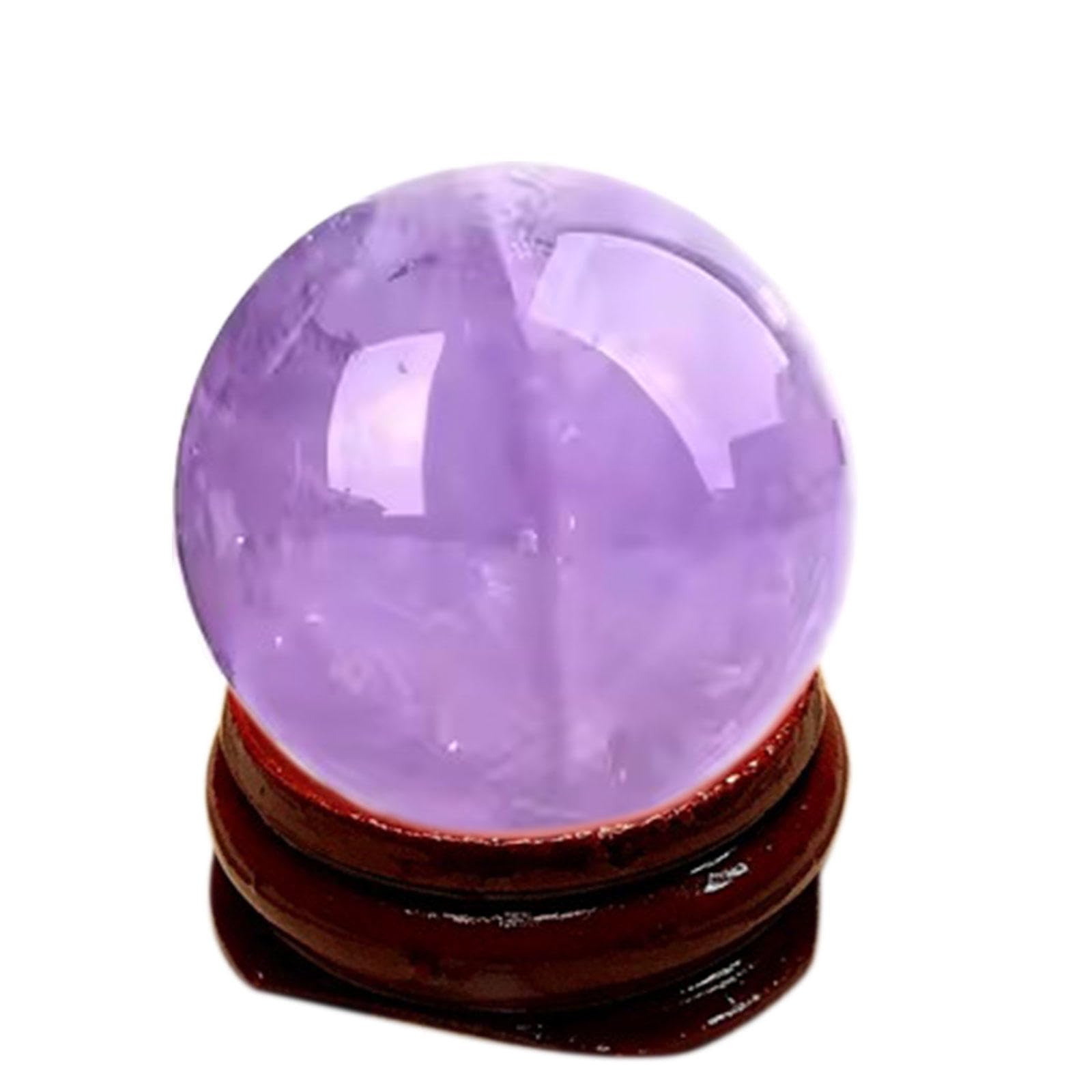 PKNVKZIDK Amethyst Crystal Sphere Ball Polished Crystals Gemstone Balls for Decoration Fountain Fengshui Wicca &,2.0"