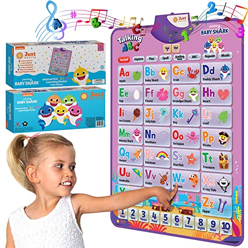 Pinkfong BabyShark Alphabet & Number Learning Toy for Girls Pink Edition | PinkFong Official Song Musical Mat | Best Birthday 1 Year Old Toys | Baby Shark Toys for Toddlers 1-3 | Baby Shark Games