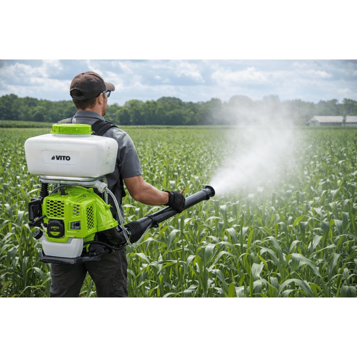 VITO - Pulvérisateur Thermique Atomiseur 2T 43 CV 1.6CV 14L - Pulvérisateur Poudres & Liquides Portée 12m - Entretien & Fertilisation Cultures, Agriculture