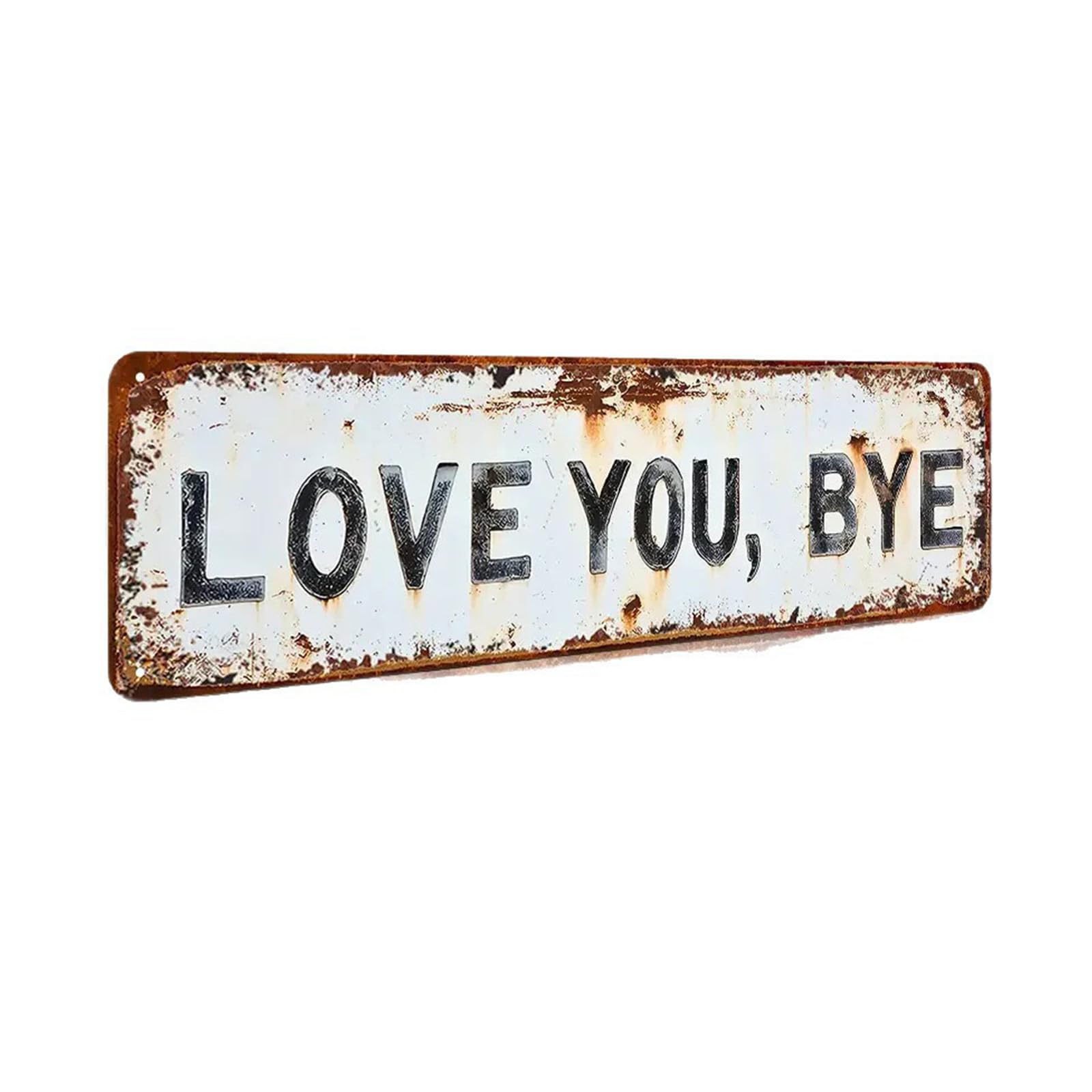 Jazuaiao Love You Bye Vintage Metal Wall Sign Entryway Hallway Wall Art Plaques Decoration for Adding Romantics Touch to Any Room Entryway Art