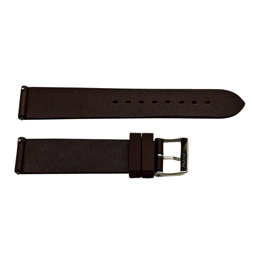 Clockwork Synergy - 2 Piece Divers Silicone Watch Band Straps - Brown - 16mm for Men Women