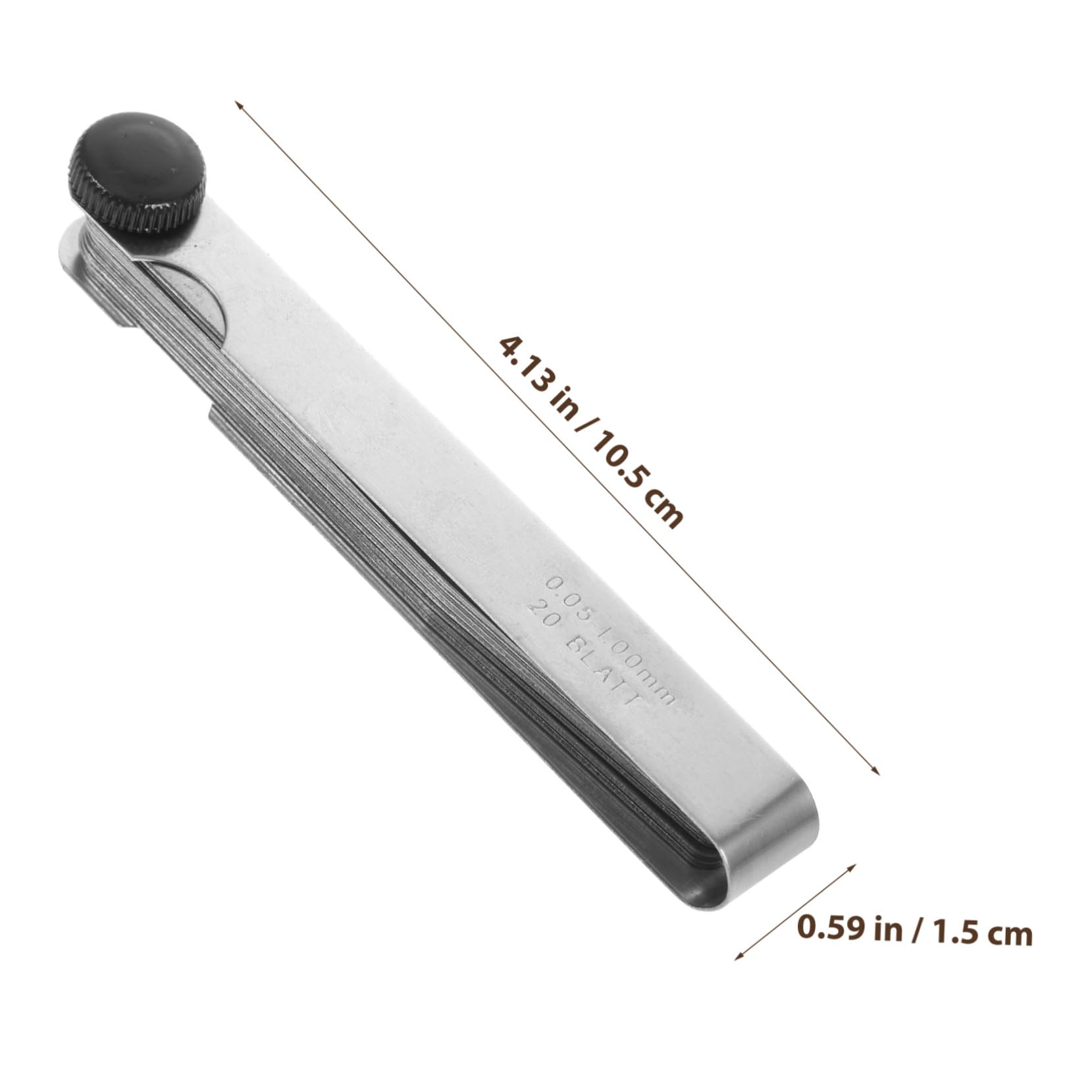 MUCKLILY Gap Measuring Tool Copper Steel Feeler Gauge Crystal Flower Feeler Gauge Metric/Imperial Dual Marked High Precision