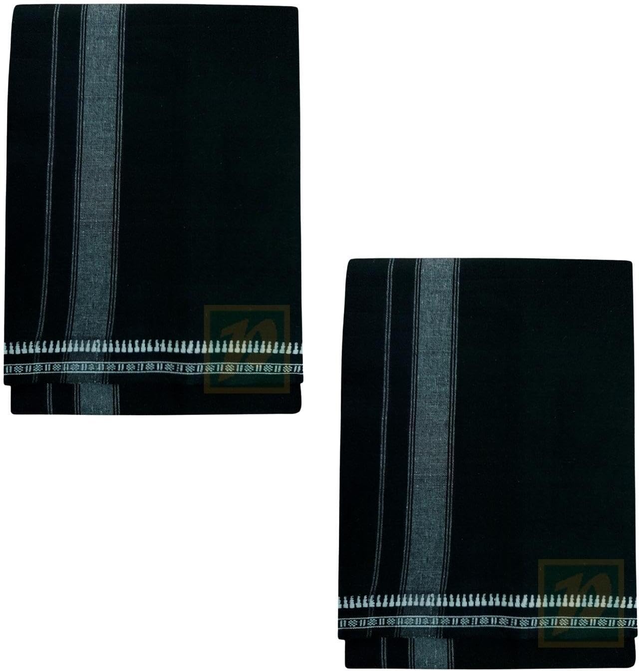 prakasam cotton Men’s Dhoti with Thalapathi Border (1.28 x 2.00 Mtrs), Single Piece Traditional Colour Dhoti – Pack of 2-picture-45