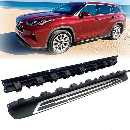 HEKA S-Steel Barras de Acero para Pasos Laterales Compatibles con Highlander 2020-2026 L LE XLE XSE Platinum Limited Hybrid Edición Bronce XU70