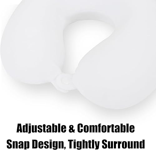 Miniatura 3 de Juego de almohadas de viaje de espuma viscoelástica pura para adultos, cómoda y extraíble, lavable a máquina, almohada de soporte para el cuello,