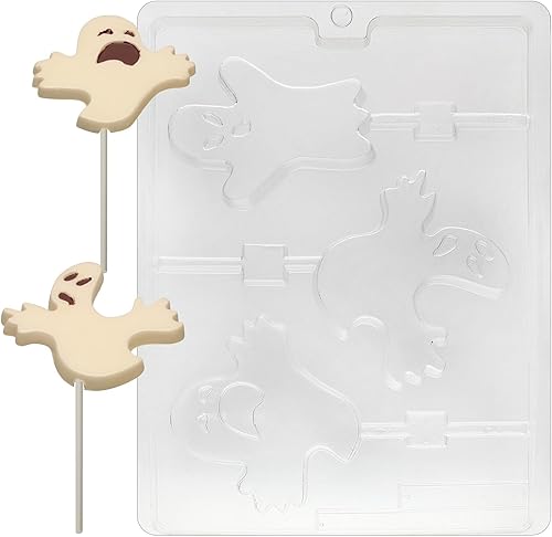 Cybrtrayd Halloween Chocolate Candy Mold, Ghost Lolly