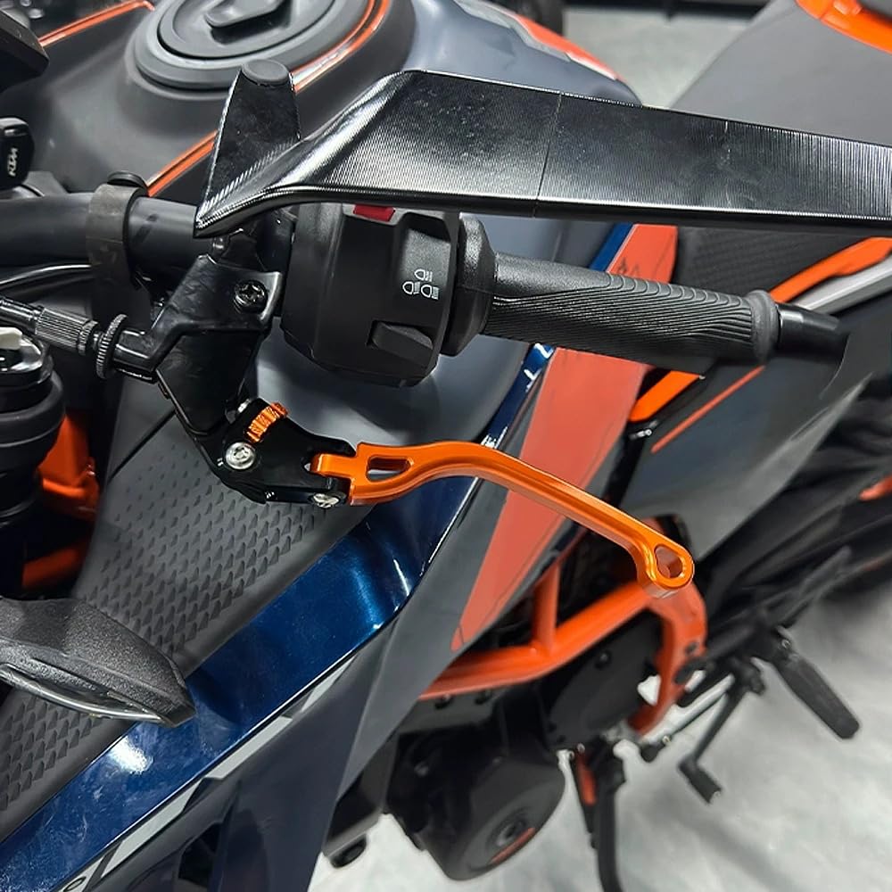 Für Duke 390 2024 2025 Bremskupplungshebel Motorrad Einstellbar Klapphebel Kupplungshebel Bremshebel Set