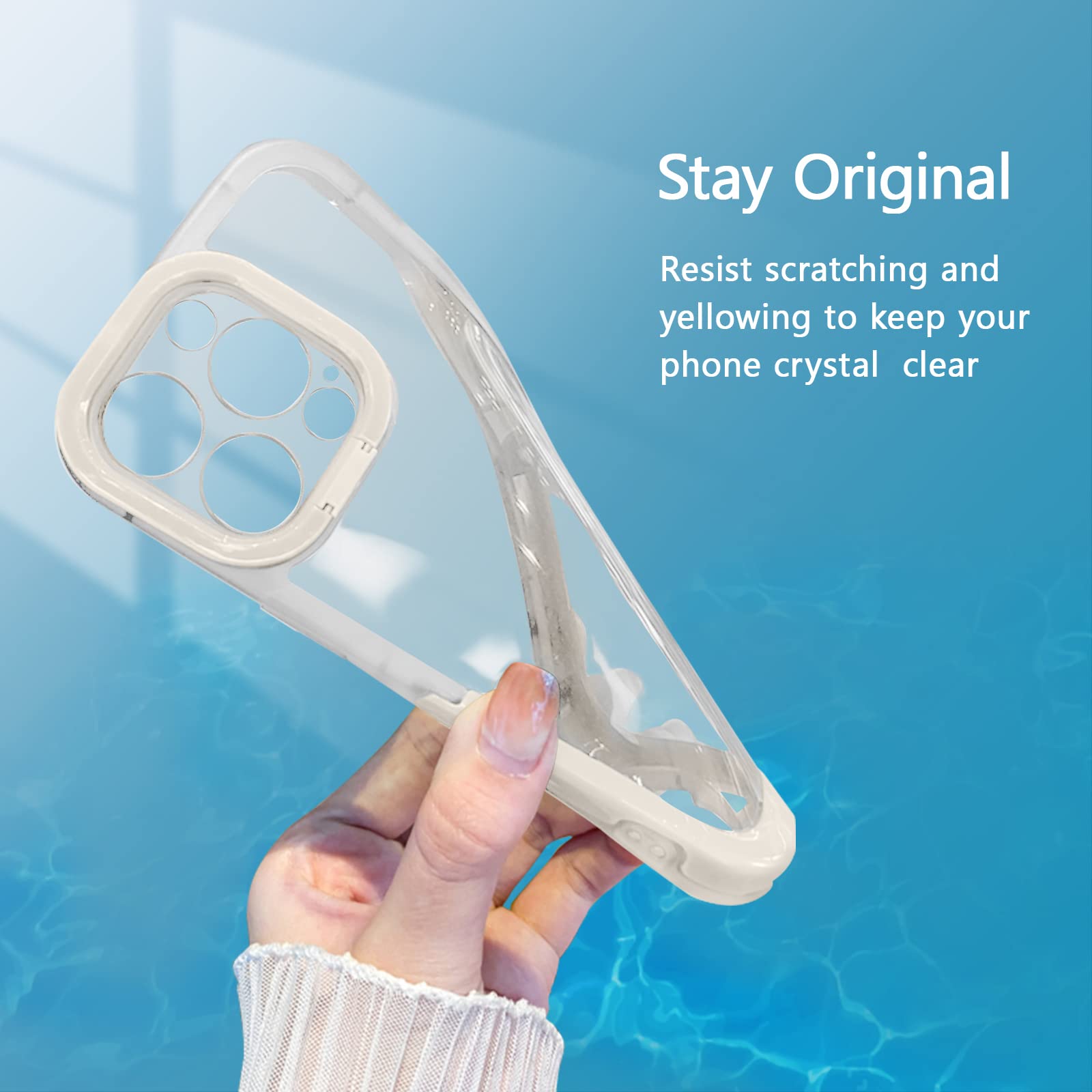 QLTYPRI - Cover magnetica per iPhone 13/14, compatibile con MagSafe, graziosa custodia trasparente con bordo ondulato, per ragazze e donne, in TPU, antiurto, viola