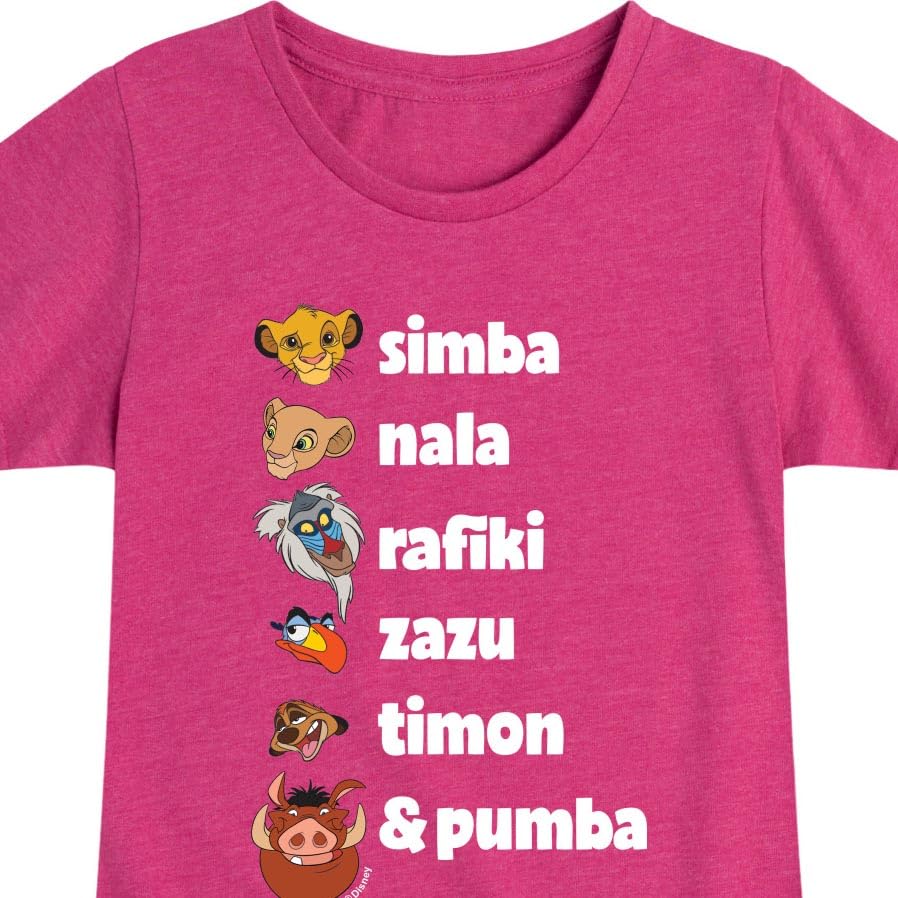 Disney The Lion King - Main Characters - Toddler & Youth Girls Short Sleeve Graphic T-Shirt3