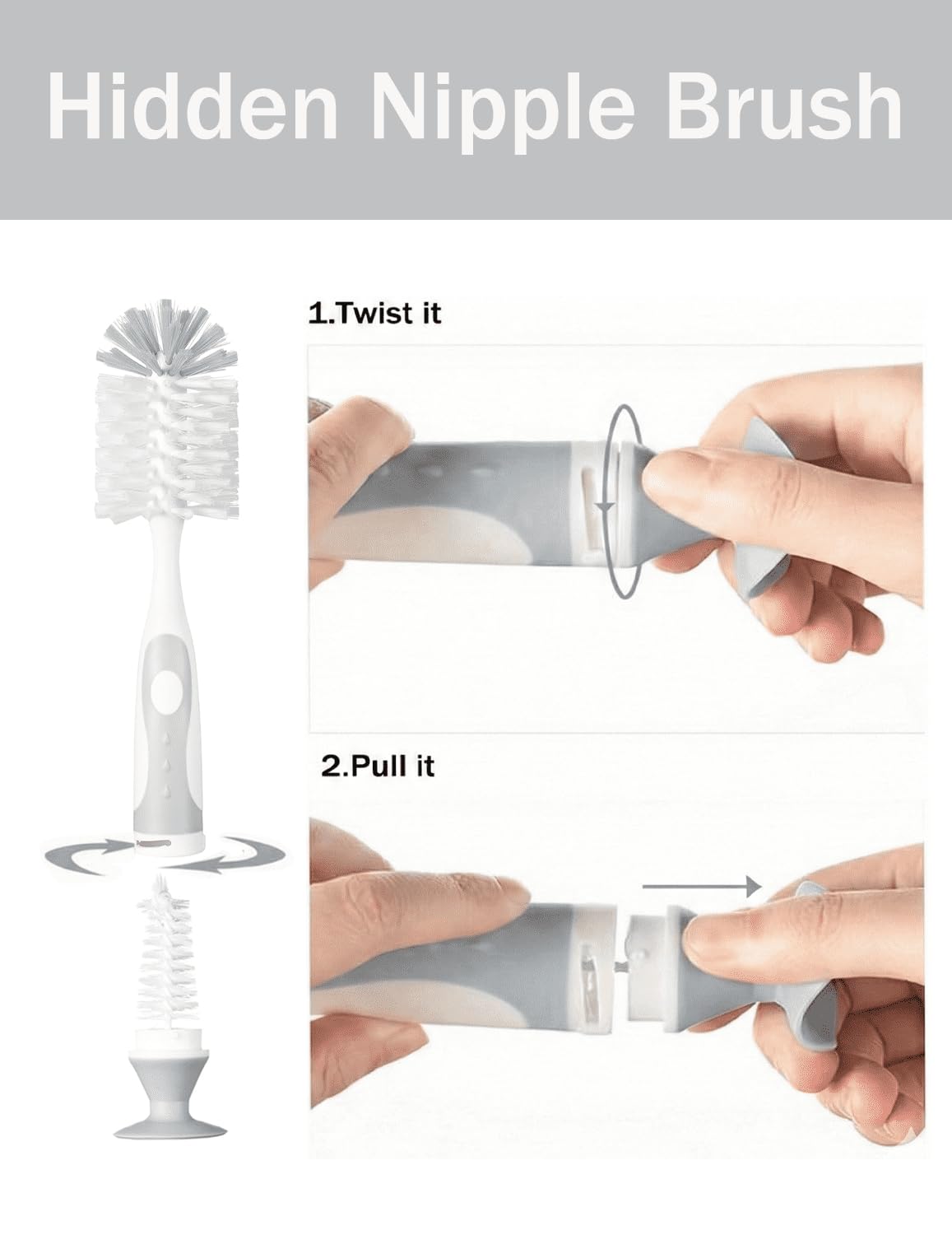 Juego de cepillos de limpieza 5 en 1, cepillo de limpieza multifuncional, cepillos de botellas de agua para limpiar el hogar, limpieza de biberones, herramientas de limpieza de cocina del