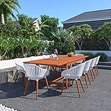 Brampton Patio Brampton Athens 11-Piece Outdoor Rectangular Dining Table Set | Dark Teak Finish |...