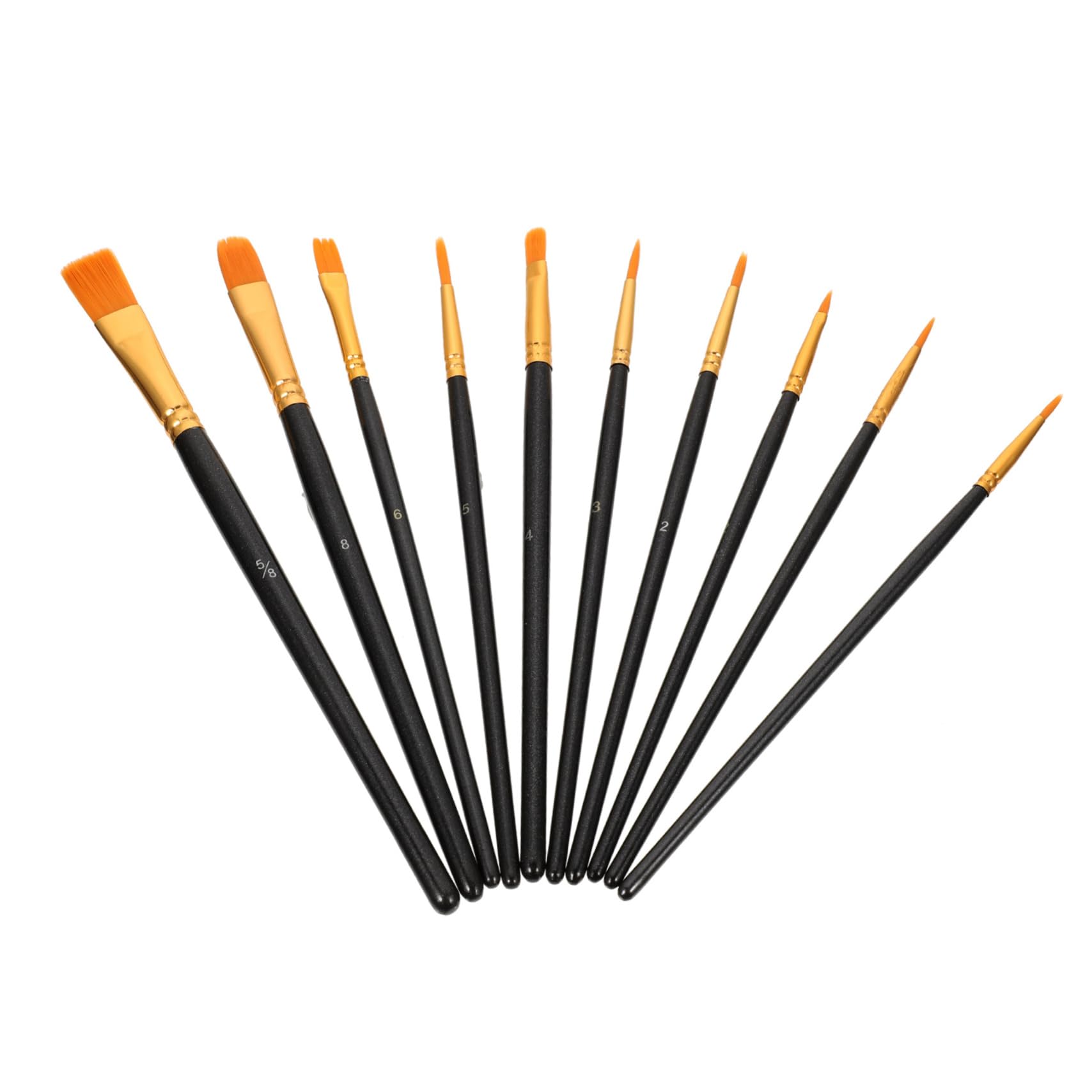 HOODANCOS Boys and Girls Paintbrush Set 12 Nylon Watercolor Brushes Painting Supplies for Boys and Girls Art Paintbrush Artists Multi-Purpose Brush Set