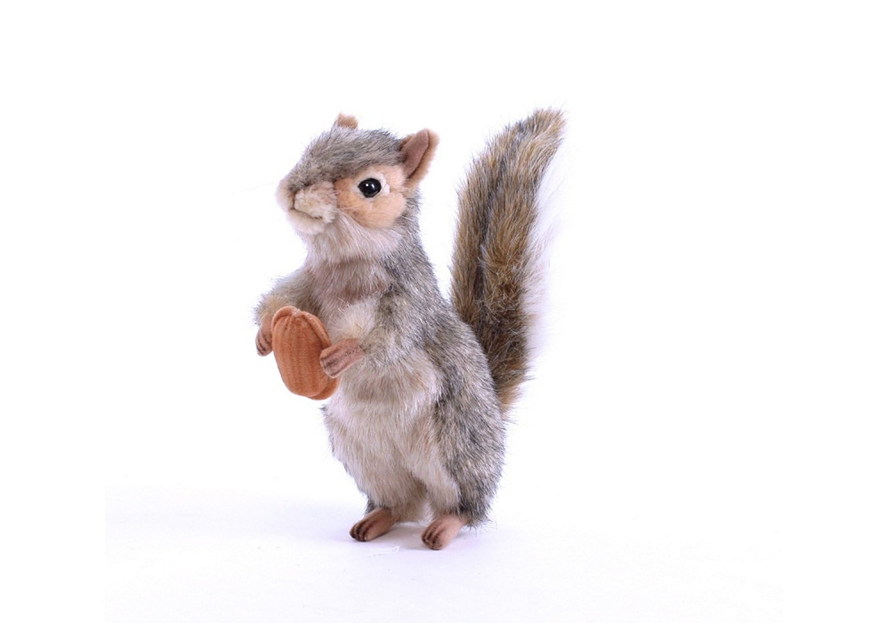 Hansa Life-like Soft Plush Grey Squirrel with Nut