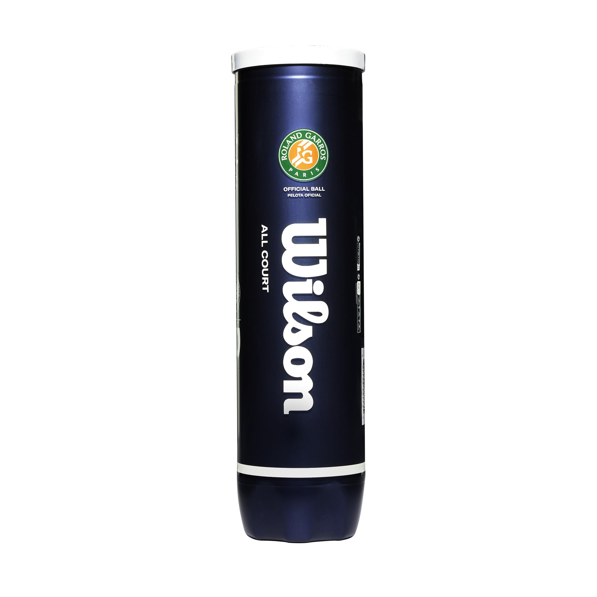 Wilson Roland Garros, WRT116400 Palline da Tennis Ufficiali, Tubo da 4 Palline, Tutte Le Superfici, 18 x 4