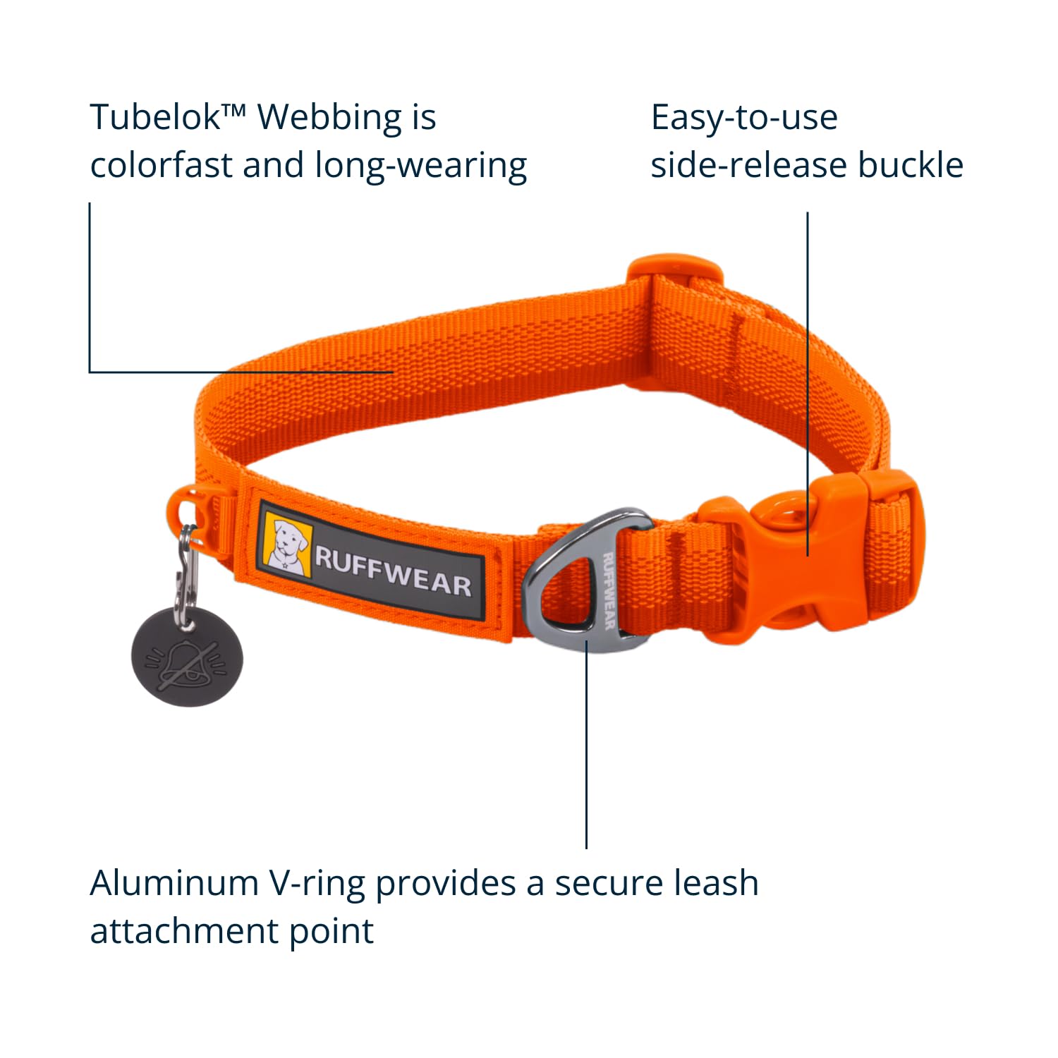 Ruffwear Front Range Large Dog Collar, Pet Collar with Aluminum V-ring Lead Attachment - Image 3