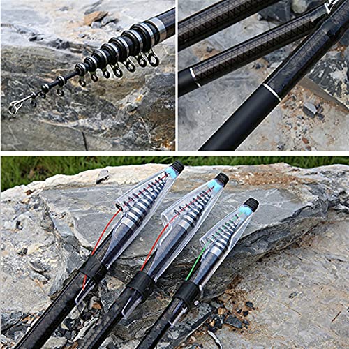 CTPLIKMH ngelruten Teleskop Angelrute 2.7m 3,6 m 4,5 m 5,4 m 6,3 m 7,2 m Ultralight Rock Angelrute Teleskop-Spinnstangen… – Bild 7