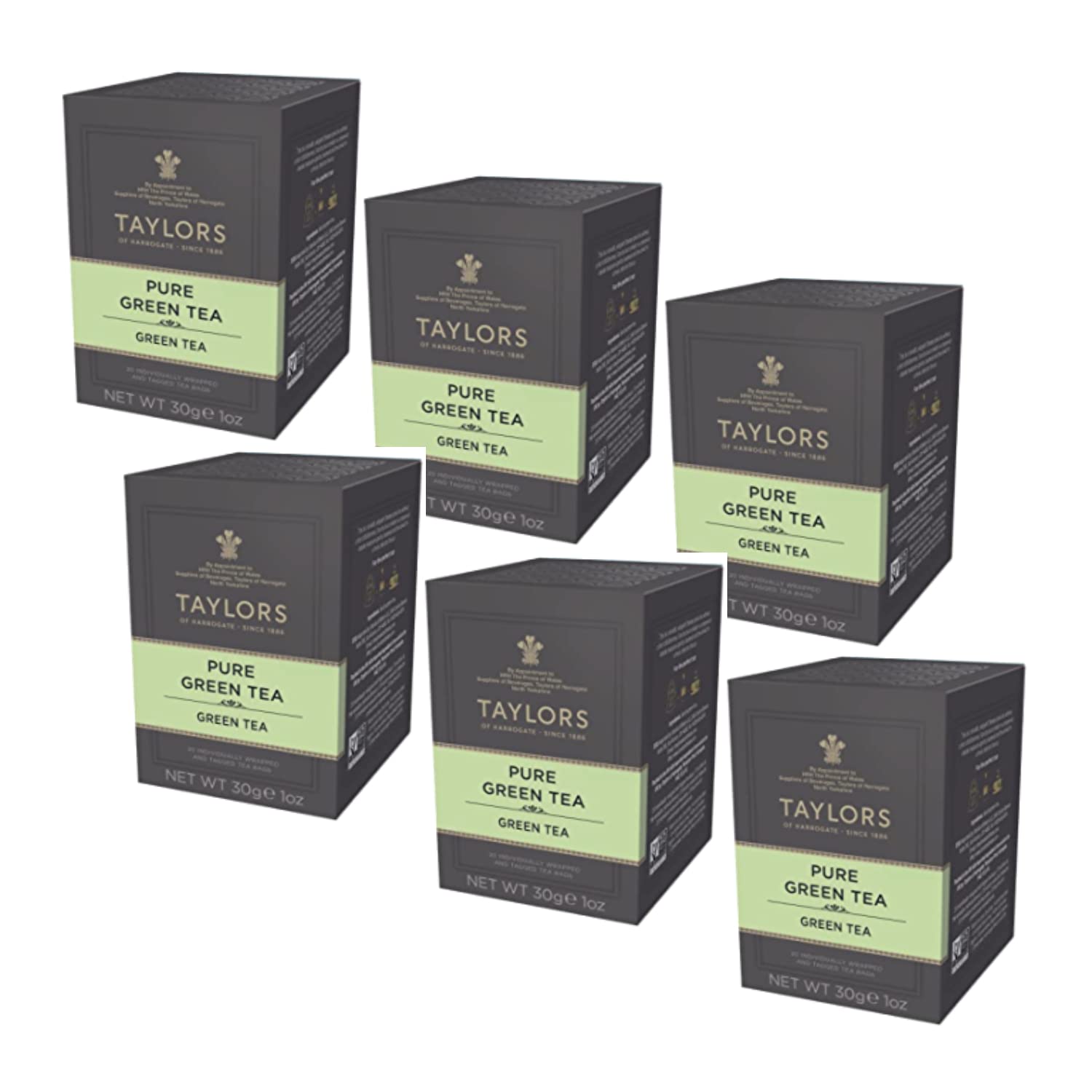 Taylors® | Czysta, czysta i jasnozielona herbata - 6 x 20 filtrów do herbaty (300 gr) | Czysta zielona herbata Sencha