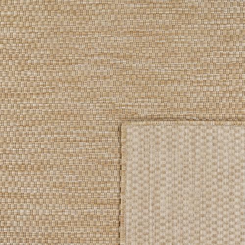 Paco Home Outdoor Teppich Flachgewebe Sisaloptik Modern Einfarbig meliert wetterfest & pflegeleicht Küchenteppich Ideal für Terrasse Balkon Garten, Grösse:80x250 cm, Farbe:Natur