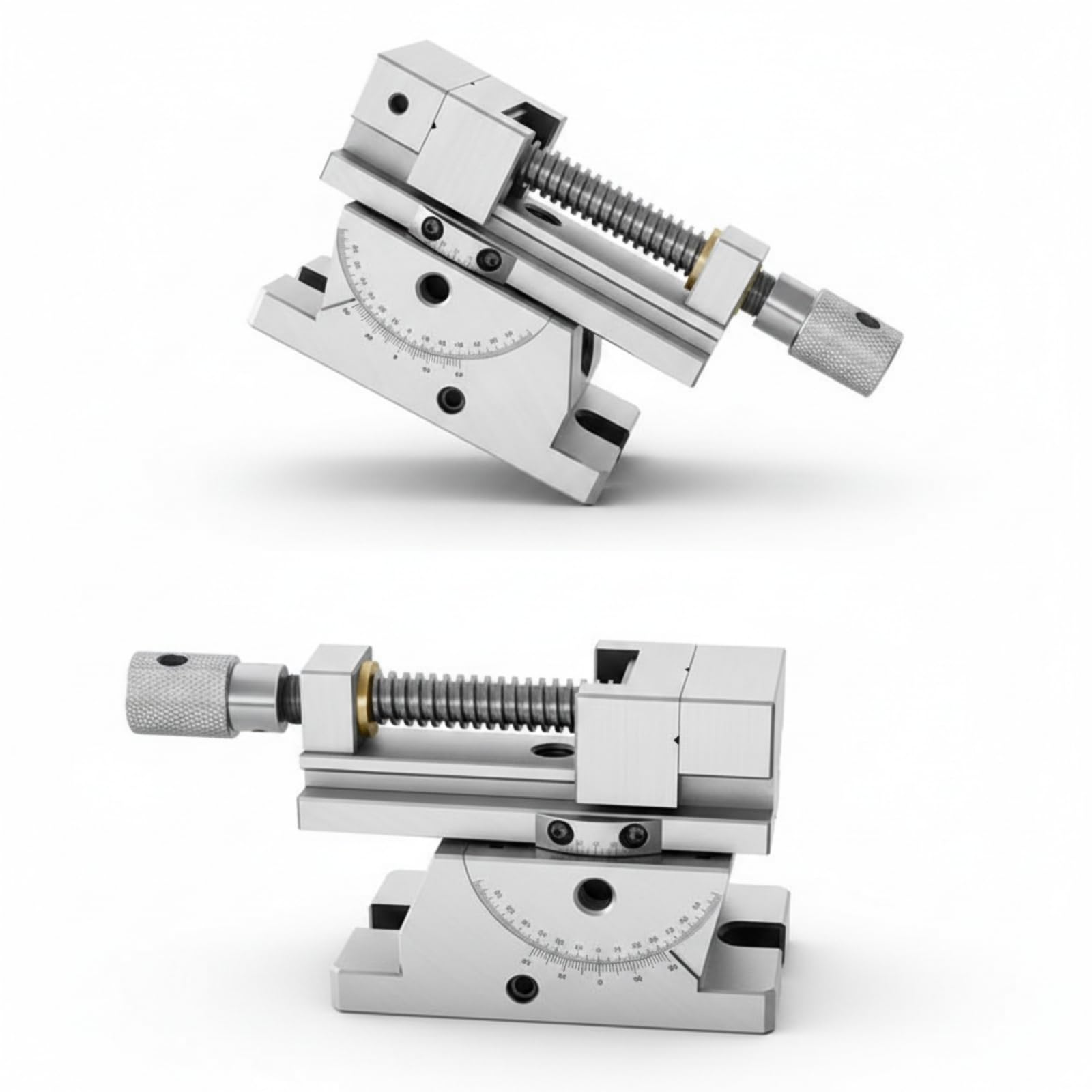 Agarrara Universal Angulada Universal Inclinable Agarrara con Base Giratoria Resistente Herramienta para Fresadores, 3 Pulgadas, Acero Inoxidable, Alta Precisión