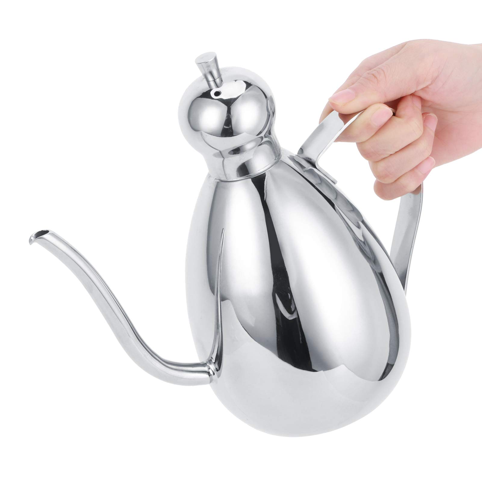 Dispenser di Olio da 1 Litro, Bottiglia di Olio D'oliva in Acciaio Inossidabile 304, Vasetto per Aceto Contenitore Grande per Olio E Aceto con Beccuccio Antigoccia per Insalata E Cucina