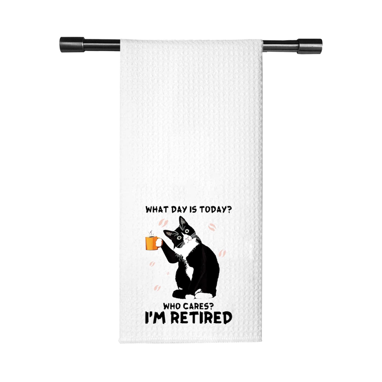 Serviette de cuisine Who Cares I'm Retired pour décorer votre maison