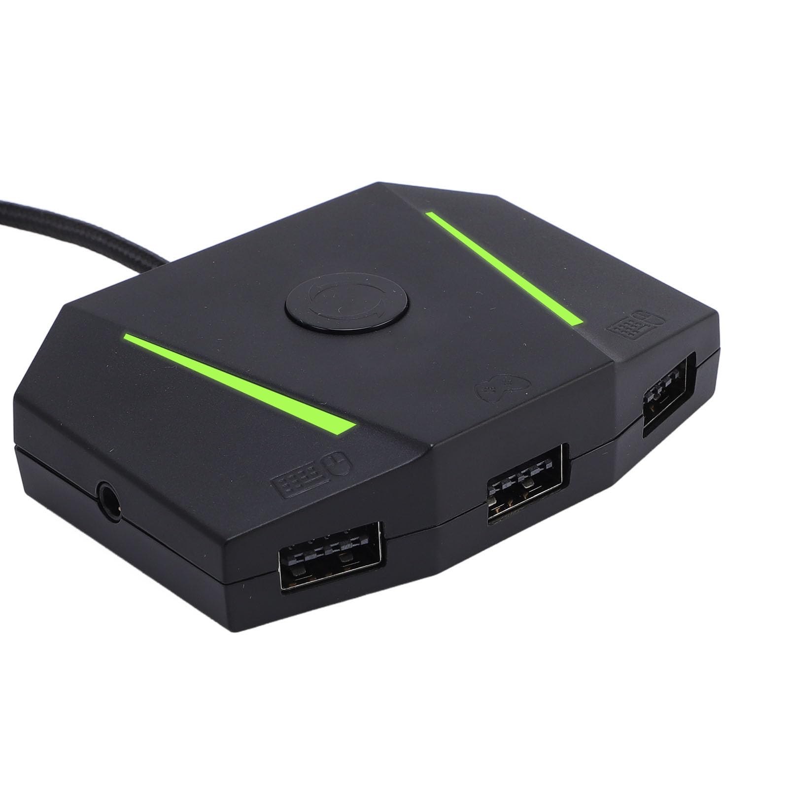 Jectse Convertitore per Mouse e Tastiera Console di Gioco, Adattatore per Mouse Tastiera RGB Control APP con Jack Audio da 3,5 Mm, per X S, per